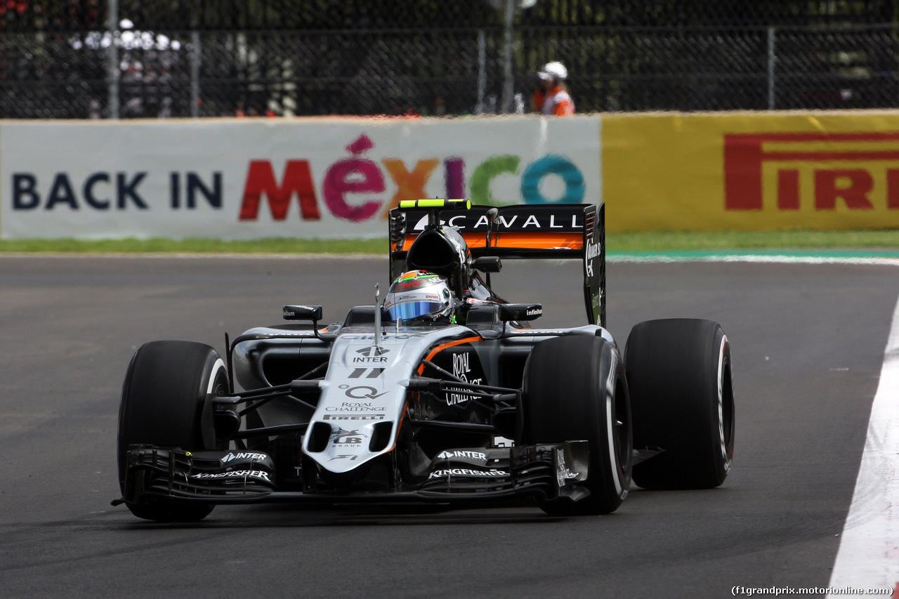 GP MESSICO, 30.10.2015 - Prove Libere 1, Sergio Perez (MEX) Sahara Force India F1 VJM08