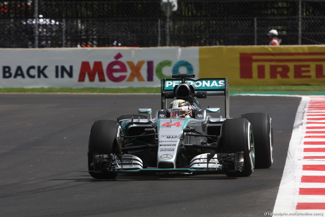 GP MESSICO, 30.10.2015 - Prove Libere 1, Lewis Hamilton (GBR) Mercedes AMG F1 W06