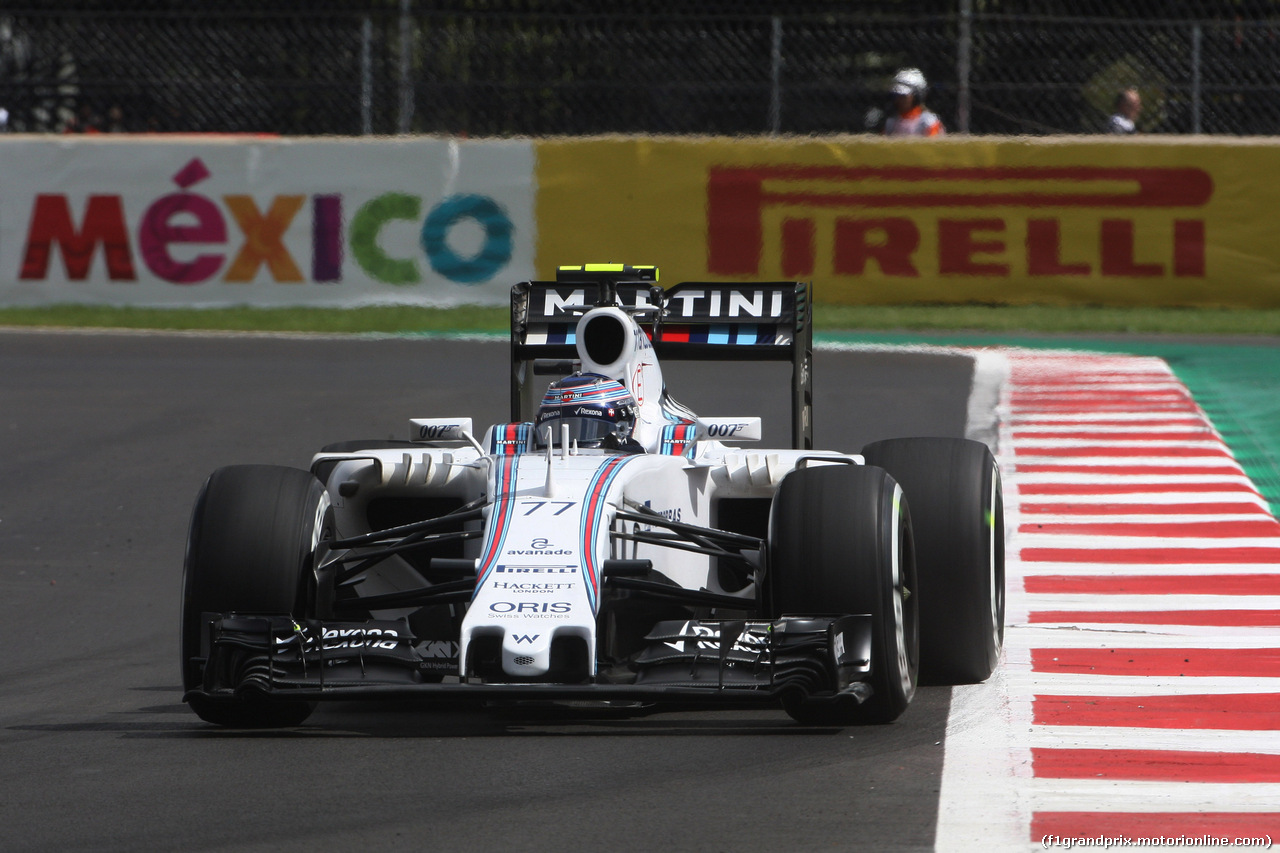 GP MESSICO, 30.10.2015 - Prove Libere 1, Valtteri Bottas (FIN) Williams F1 Team FW37