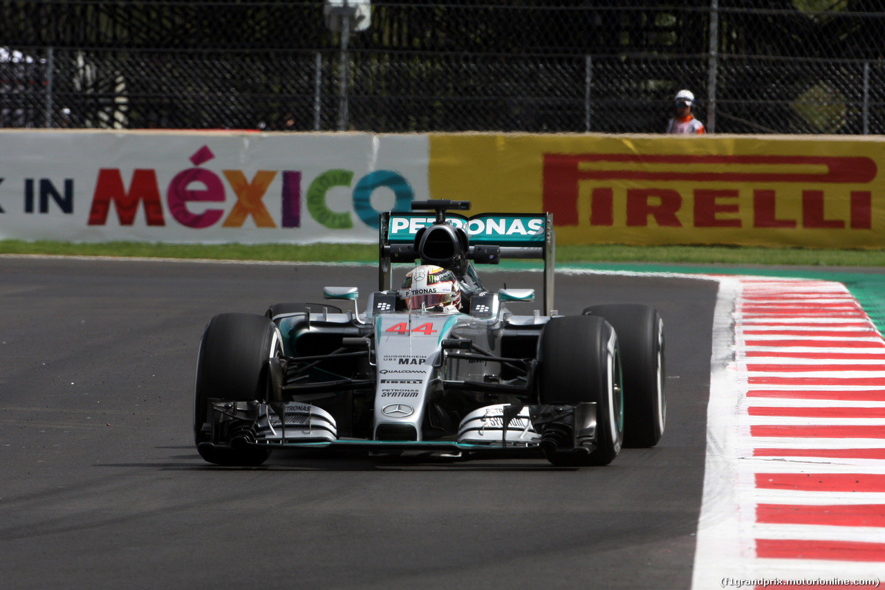 GP MESSICO, 30.10.2015 - Prove Libere 1, Lewis Hamilton (GBR) Mercedes AMG F1 W06