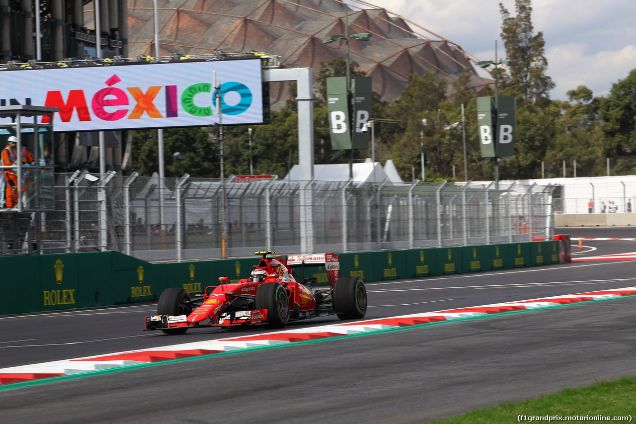 GP MESSICO, 30.10.2015 - Prove Libere 1, Kimi Raikkonen (FIN) Ferrari SF15-T