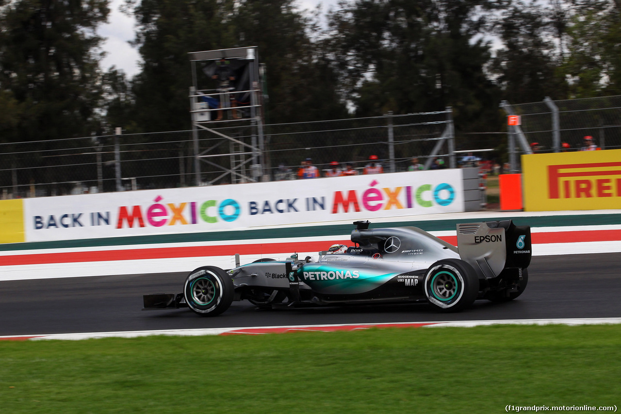 GP MESSICO, 30.10.2015 - Prove Libere 1, Lewis Hamilton (GBR) Mercedes AMG F1 W06