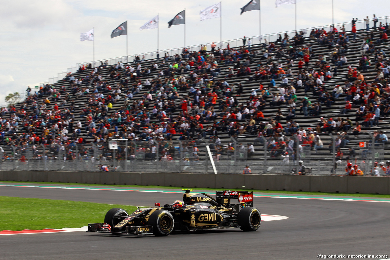 GP MESSICO, 30.10.2015 - Prove Libere 1, Pastor Maldonado (VEN) Lotus F1 Team E23