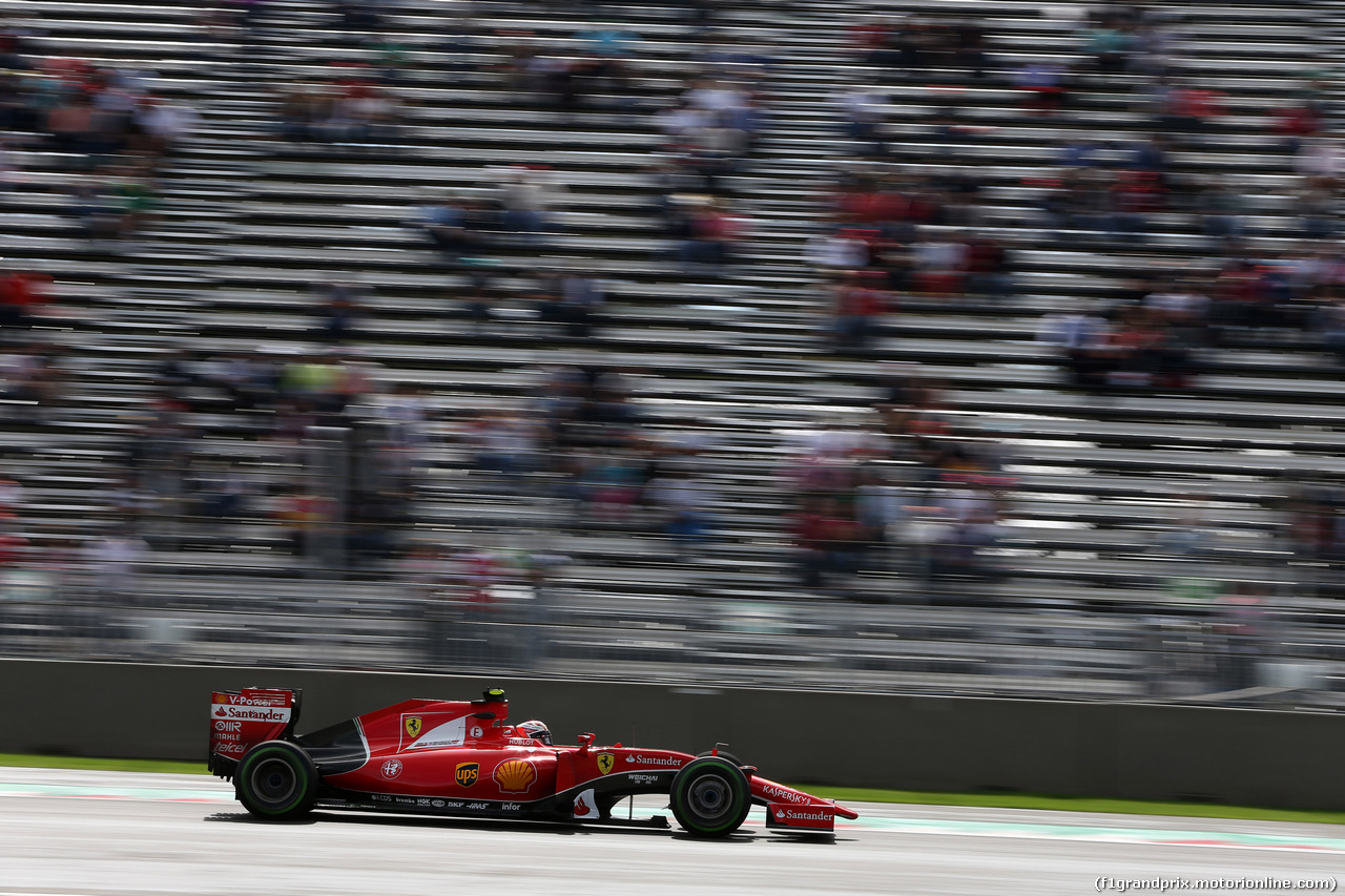 GP MESSICO, 30.10.2015 - Prove Libere 1, Kimi Raikkonen (FIN) Ferrari SF15-T