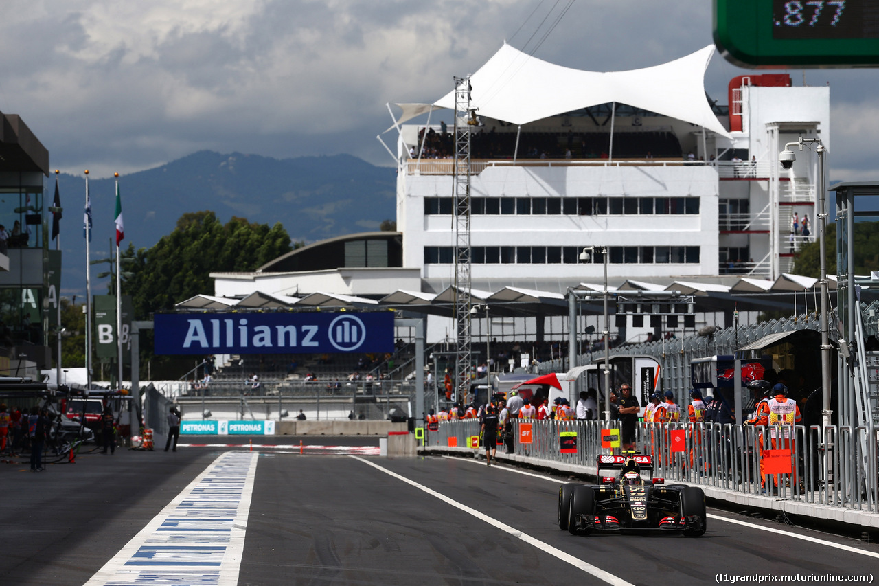 GP MESSICO, 30.10.2015 - Prove Libere 1, Pastor Maldonado (VEN) Lotus F1 Team E23