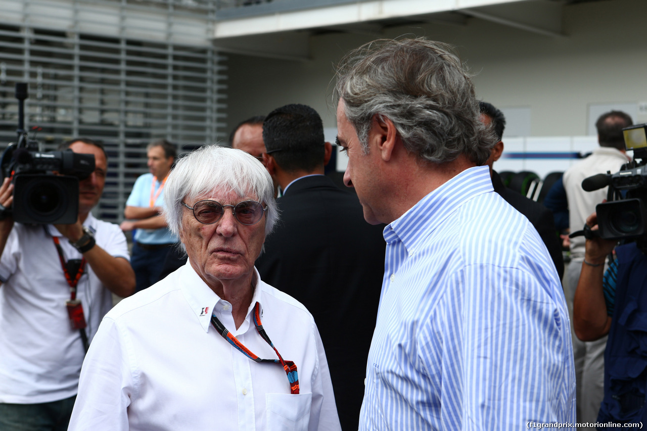GP MESSICO, 30.10.2015 - Bernie Ecclestone (GBR), President e CEO of FOM e Carlos Sainz (ESP) WRC Champion former