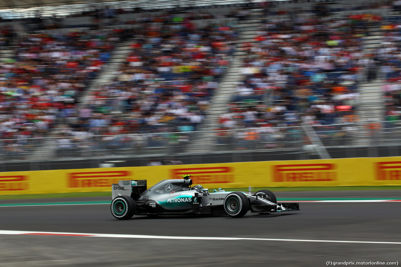 GP MESSICO, 30.10.2015 - Prove Libere 2, Nico Rosberg (GER) Mercedes AMG F1 W06