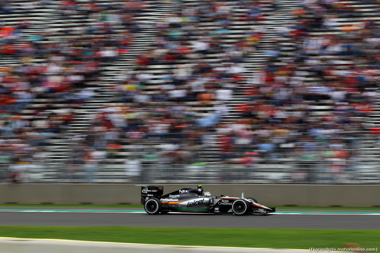 GP MESSICO, 30.10.2015 - Prove Libere 2, Sergio Perez (MEX) Sahara Force India F1 VJM08
