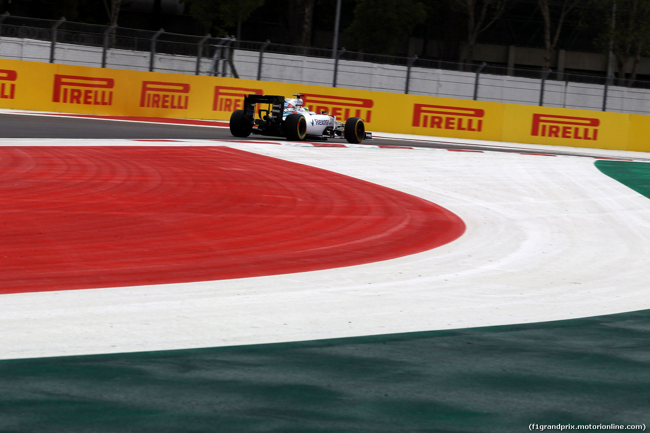 GP MESSICO, 30.10.2015 - Prove Libere 2, Felipe Massa (BRA) Williams F1 Team FW37