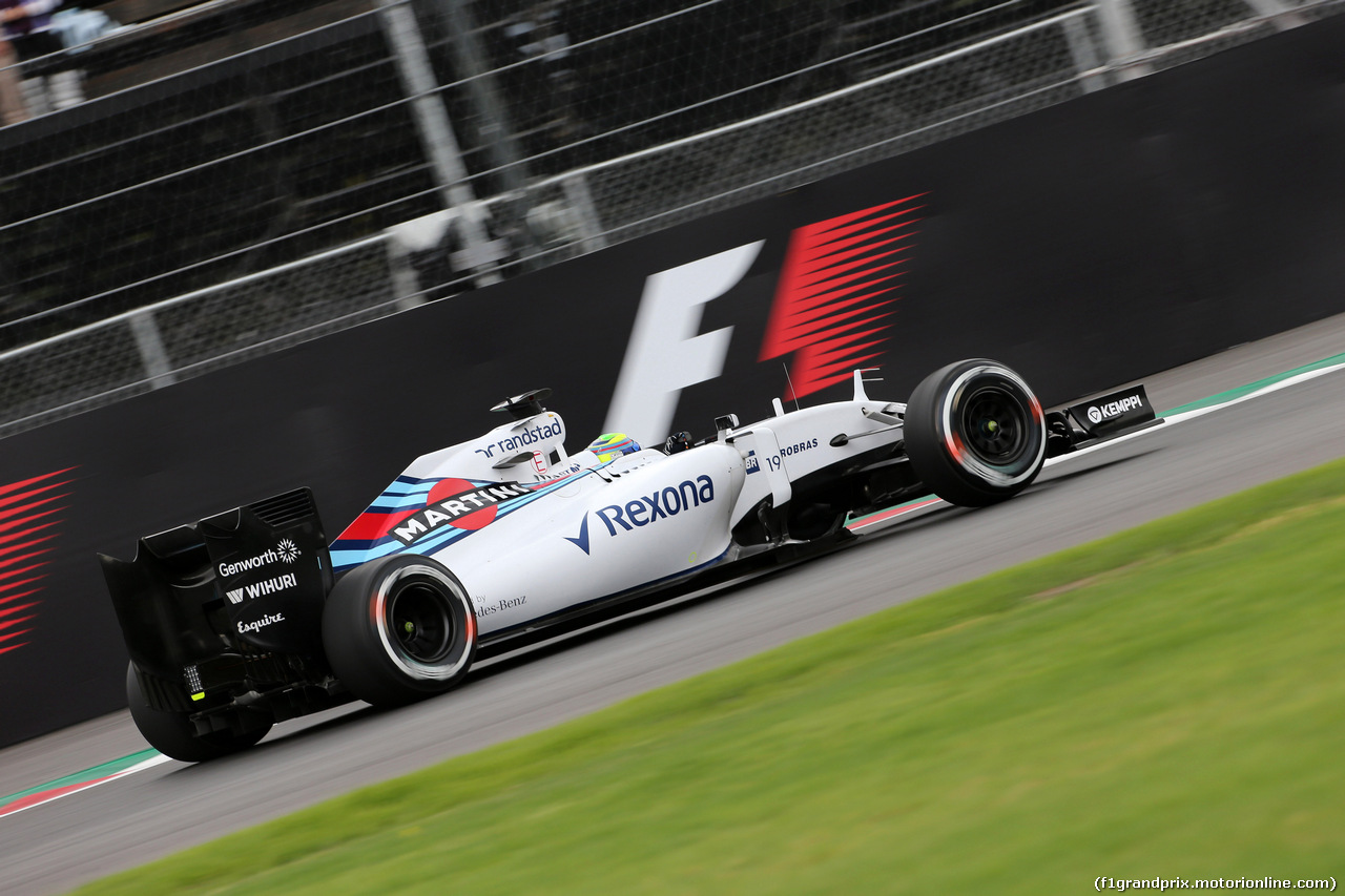 GP MESSICO, 30.10.2015 - Prove Libere 2, Felipe Massa (BRA) Williams F1 Team FW37