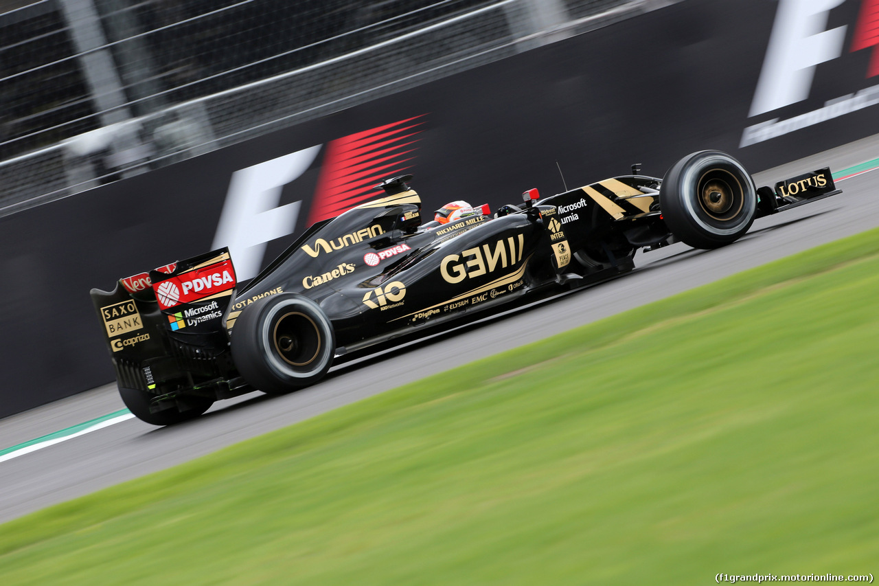 GP MESSICO, 30.10.2015 - Prove Libere 2, Romain Grosjean (FRA) Lotus F1 Team E23