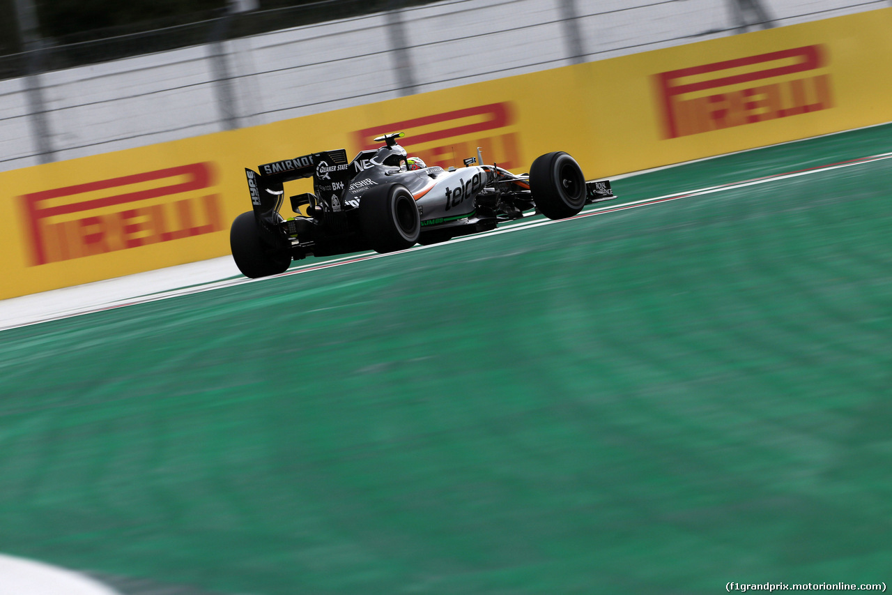 GP MESSICO, 30.10.2015 - Prove Libere 2, Sergio Perez (MEX) Sahara Force India F1 VJM08