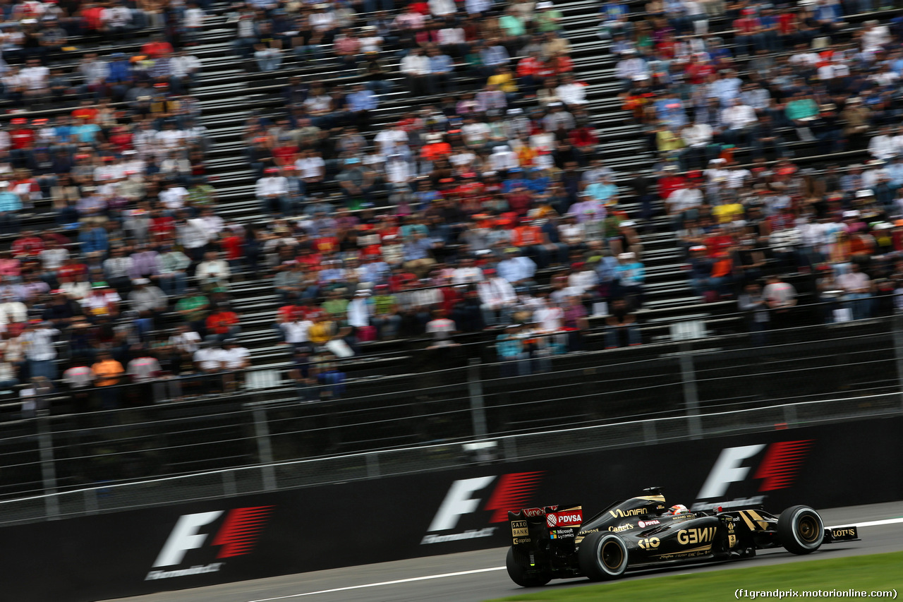GP MESSICO, 30.10.2015 - Prove Libere 2, Romain Grosjean (FRA) Lotus F1 Team E23