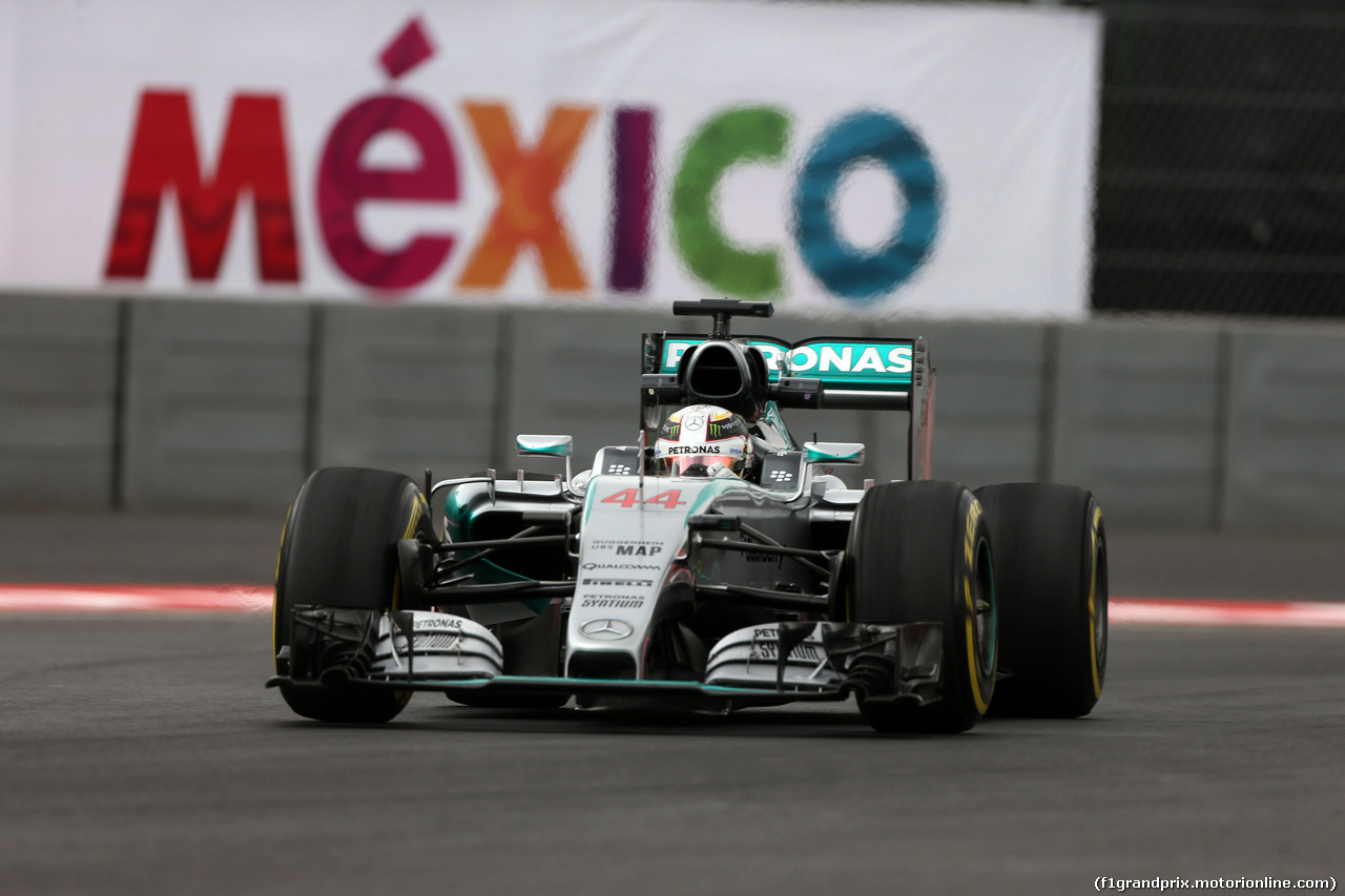 GP MESSICO, 30.10.2015 - Prove Libere 2, Lewis Hamilton (GBR) Mercedes AMG F1 W06