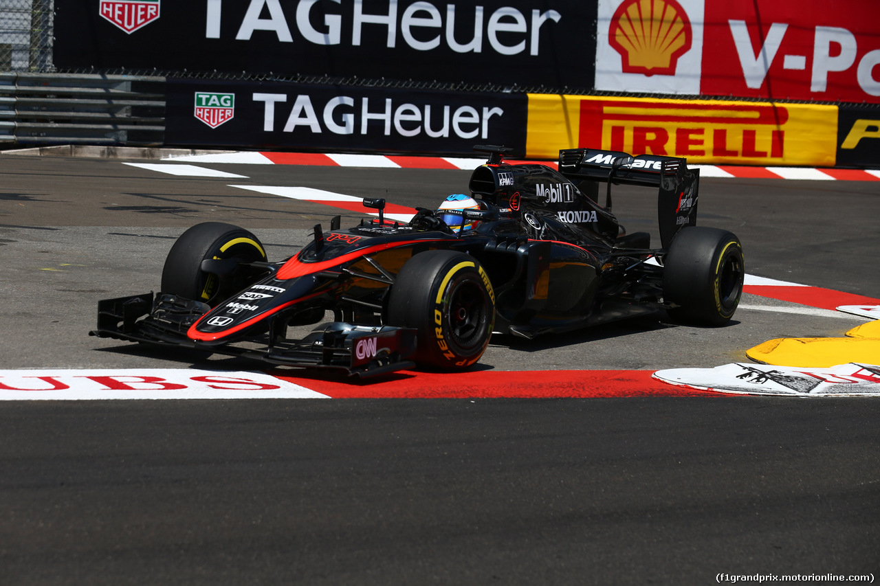GP MONACO, 24.05.2015- Gara, Fernando Alonso (ESP) McLaren Honda MP4-30
