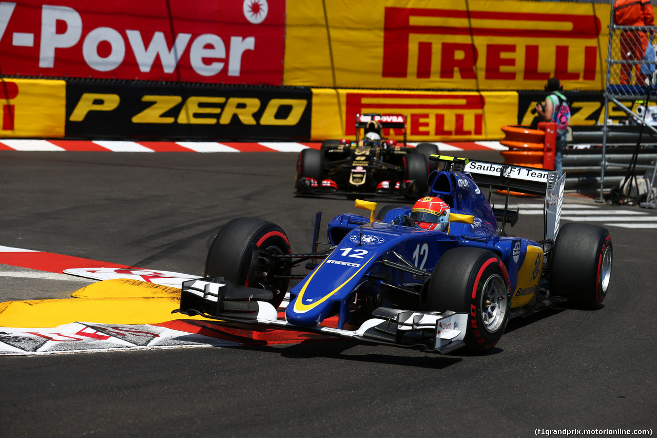 GP MONACO, 24.05.2015- Gara, Felipe Nasr (BRA) Sauber C34