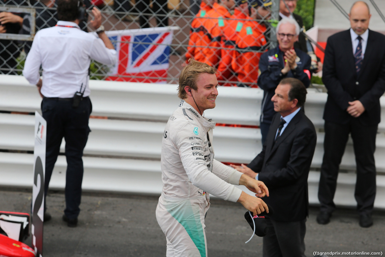 GP MONACO, 24.05.2015- Festeggiamenti in parc fermee winner Nico Rosberg (GER) Mercedes AMG F1 W06