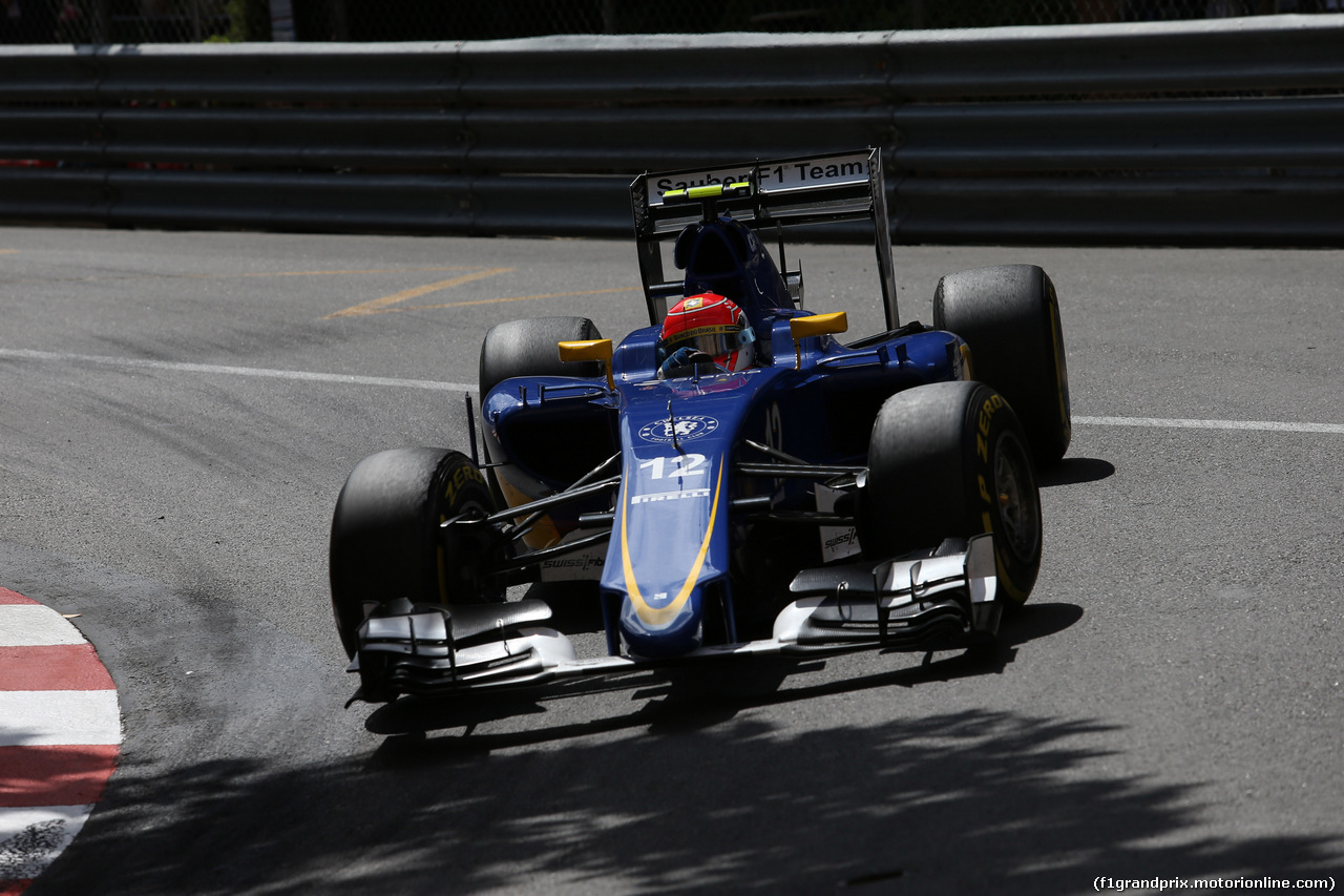 GP MONACO, 24.05.2015- Gara, Felipe Nasr (BRA) Sauber C34