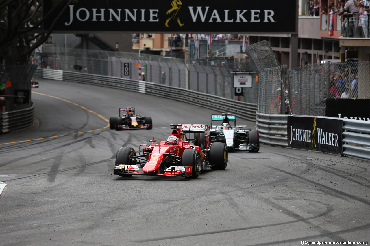 GP MONACO, 24.05.2015- Gara, Sebastian Vettel (GER) Ferrari SF15-T