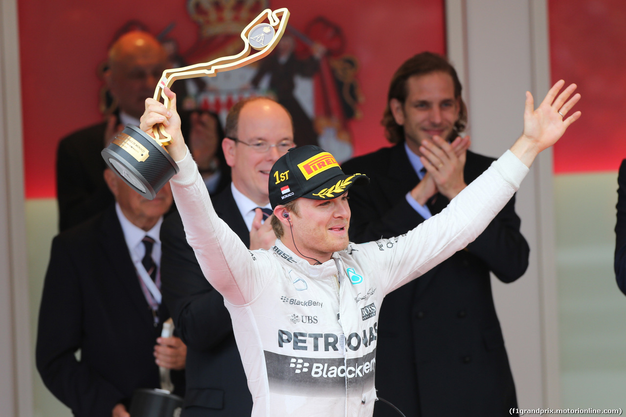 GP MONACO, 24.05.2015- Podium, winner Nico Rosberg (GER) Mercedes AMG F1 W06