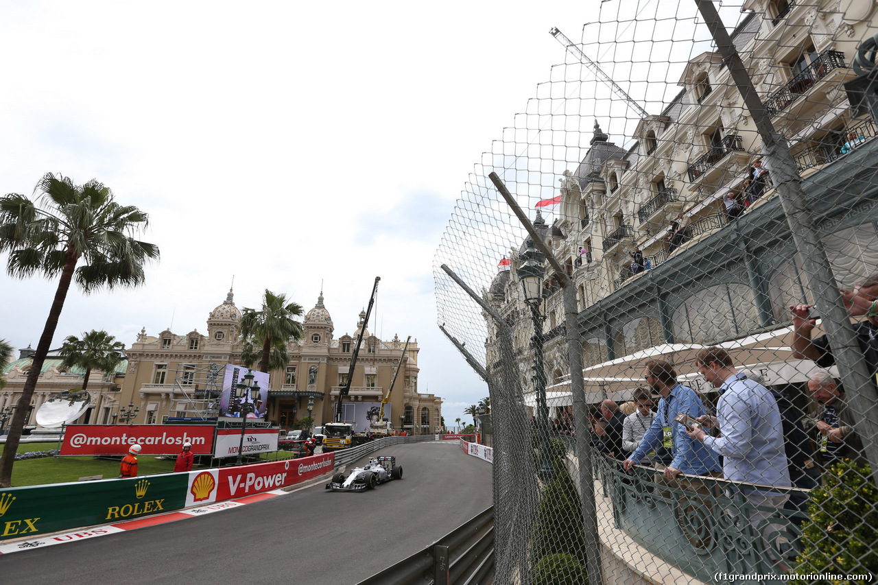 GP MONACO, 21.05.2015- Prove Libere 1, Valtteri Bottas (FIN) Williams F1 Team FW37