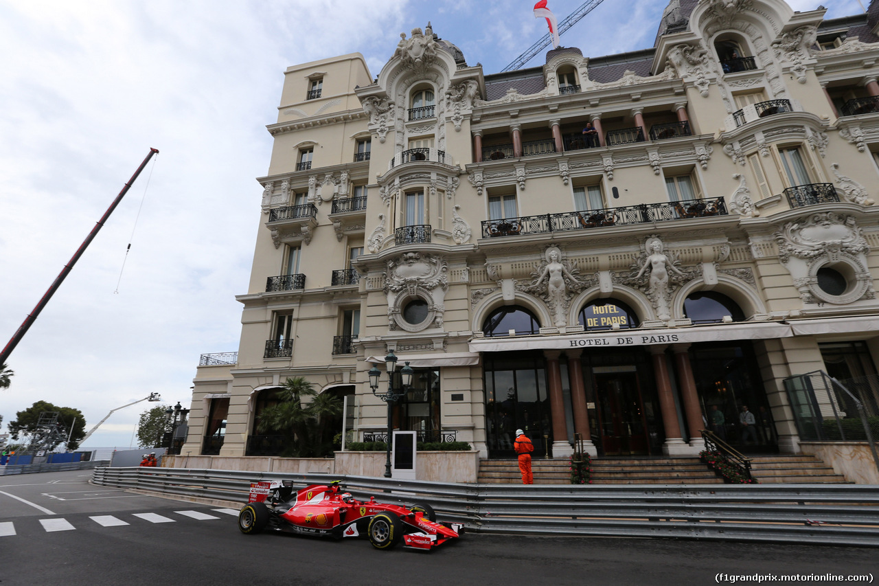 GP MONACO, 21.05.2015- Prove Libere 1, Kimi Raikkonen (FIN) Ferrari SF15-T