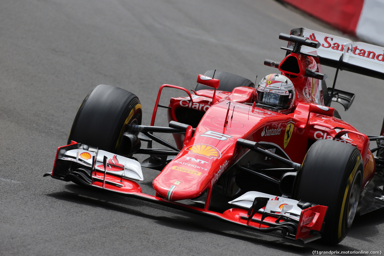 GP MONACO, 21.05.2015- Prove Libere 1, Sebastian Vettel (GER) Ferrari SF15-T