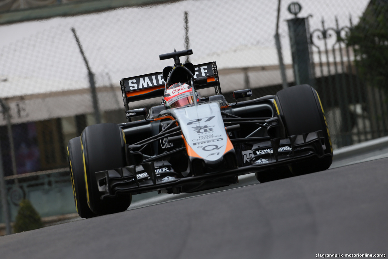 GP MONACO, 21.05.2015- Prove Libere 1, Nico Hulkenberg (GER) Sahara Force India F1 VJM08