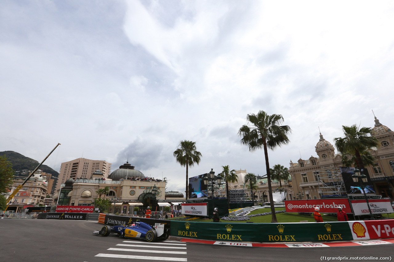 GP MONACO, 21.05.2015- Prove Libere 1, Felipe Nasr (BRA) Sauber C34