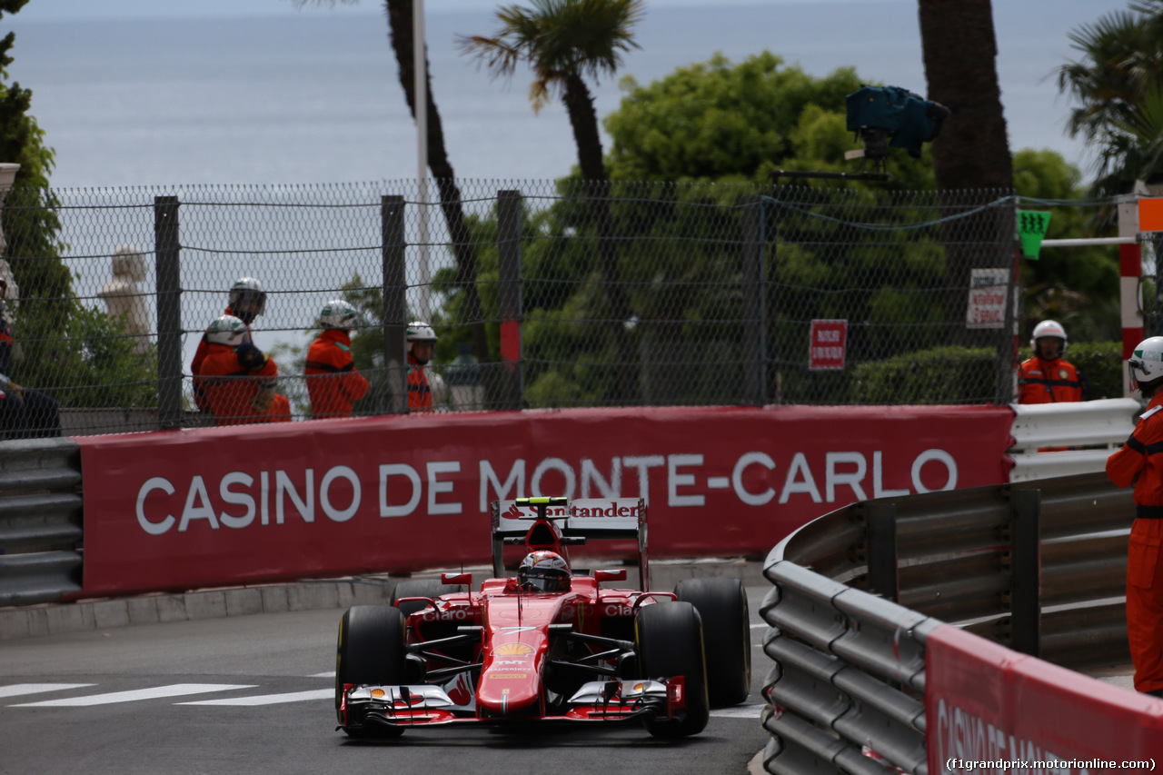 GP MONACO, 21.05.2015- Prove Libere 1, Kimi Raikkonen (FIN) Ferrari SF15-T