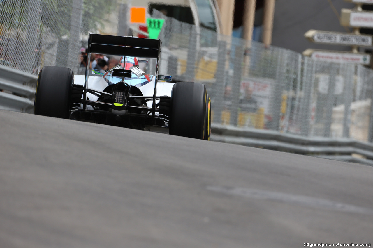 GP MONACO, 21.05.2015- Prove Libere 1, Felipe Massa (BRA) Williams F1 Team FW37
