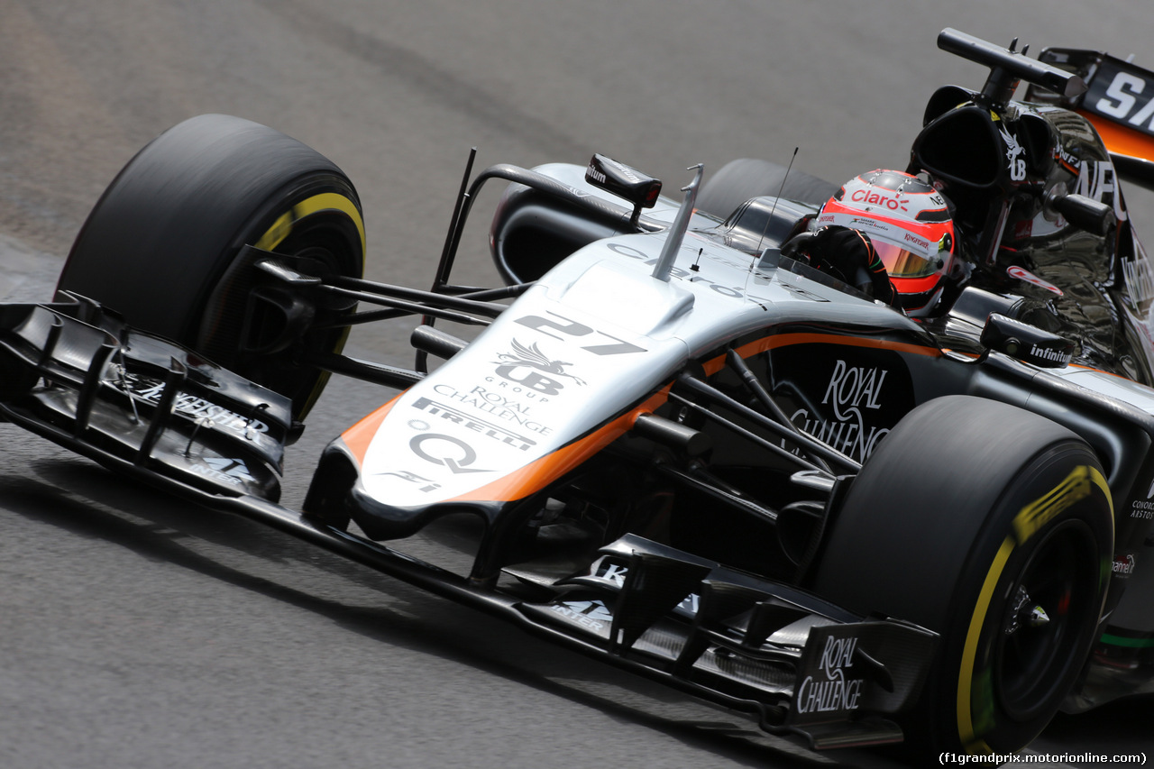 GP MONACO, 21.05.2015- Prove Libere 1, Nico Hulkenberg (GER) Sahara Force India F1 VJM08