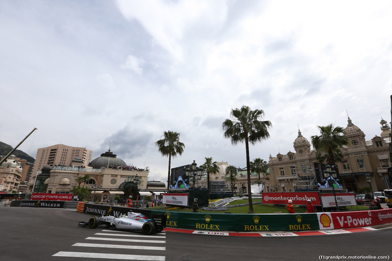 GP MONACO, 21.05.2015- Prove Libere 1, Felipe Massa (BRA) Williams F1 Team FW37