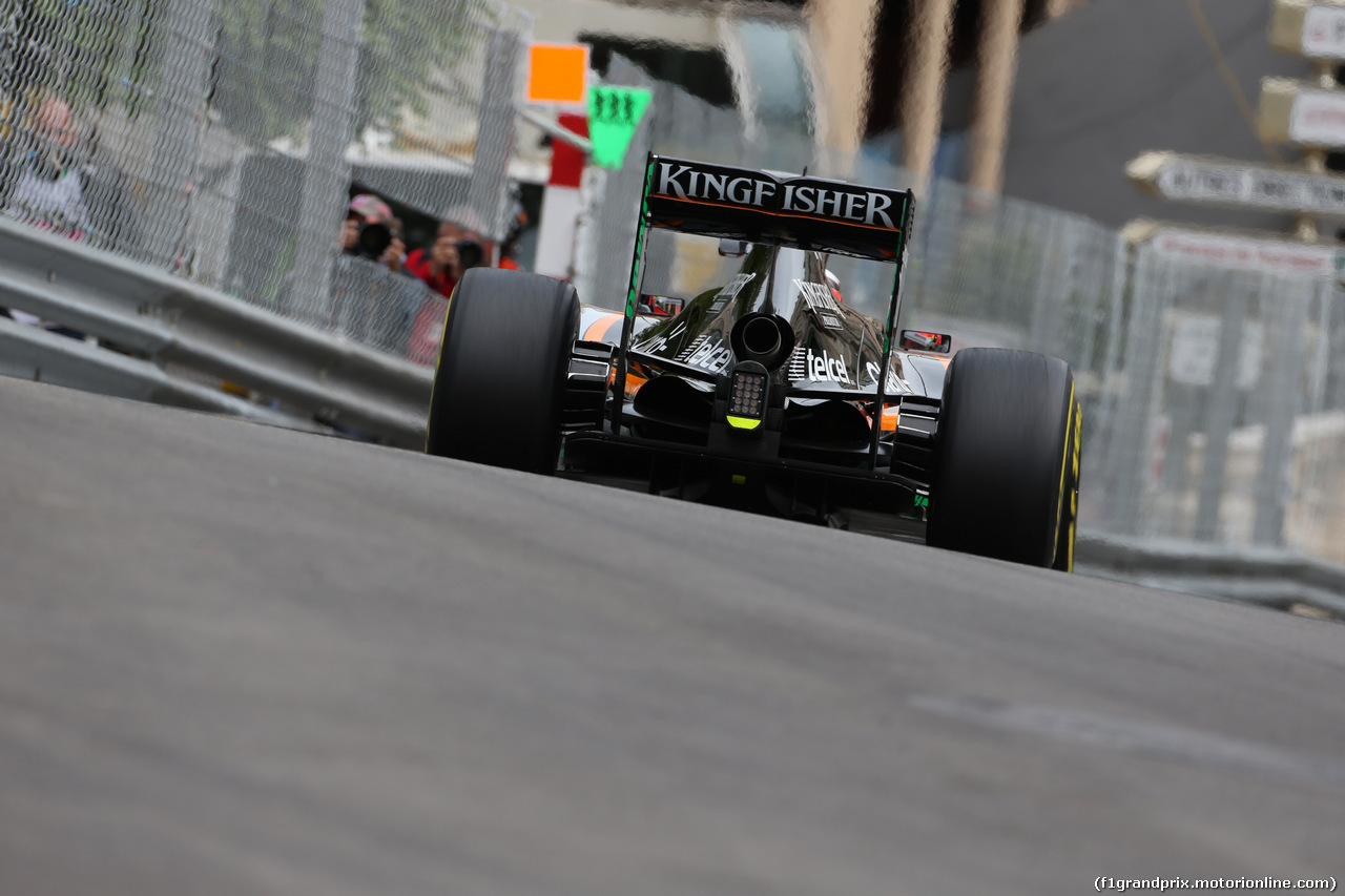 GP MONACO, 21.05.2015- Prove Libere 1, Nico Hulkenberg (GER) Sahara Force India F1 VJM08