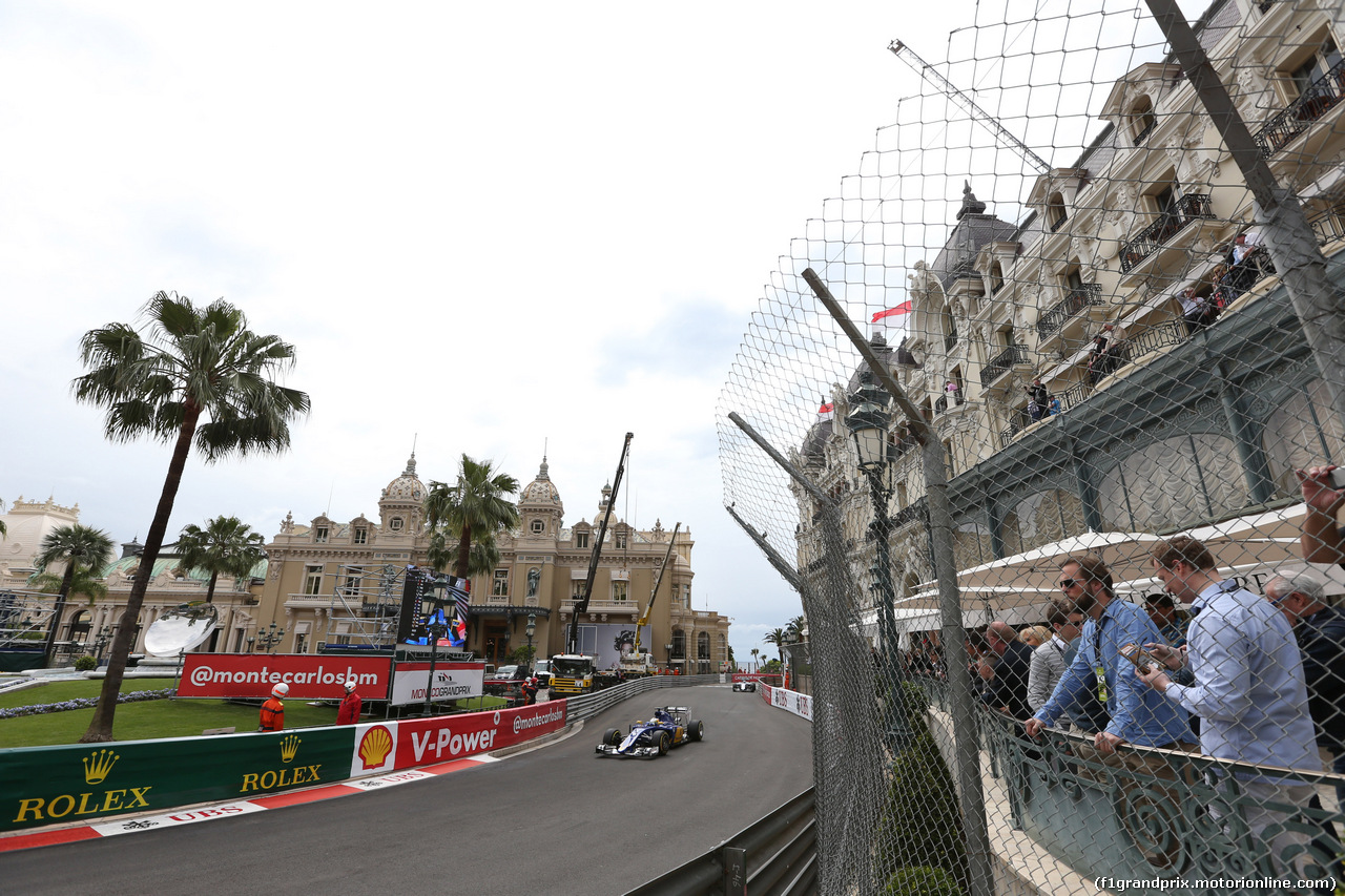 GP MONACO, 21.05.2015- Prove Libere 1, Marcus Ericsson (SUE) Sauber C34