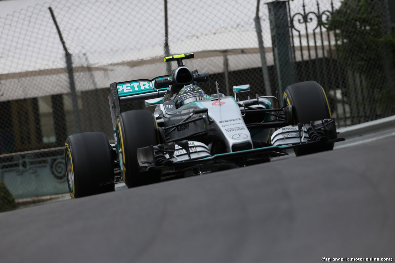 GP MONACO, 21.05.2015- Prove Libere 1, Nico Rosberg (GER) Mercedes AMG F1 W06
