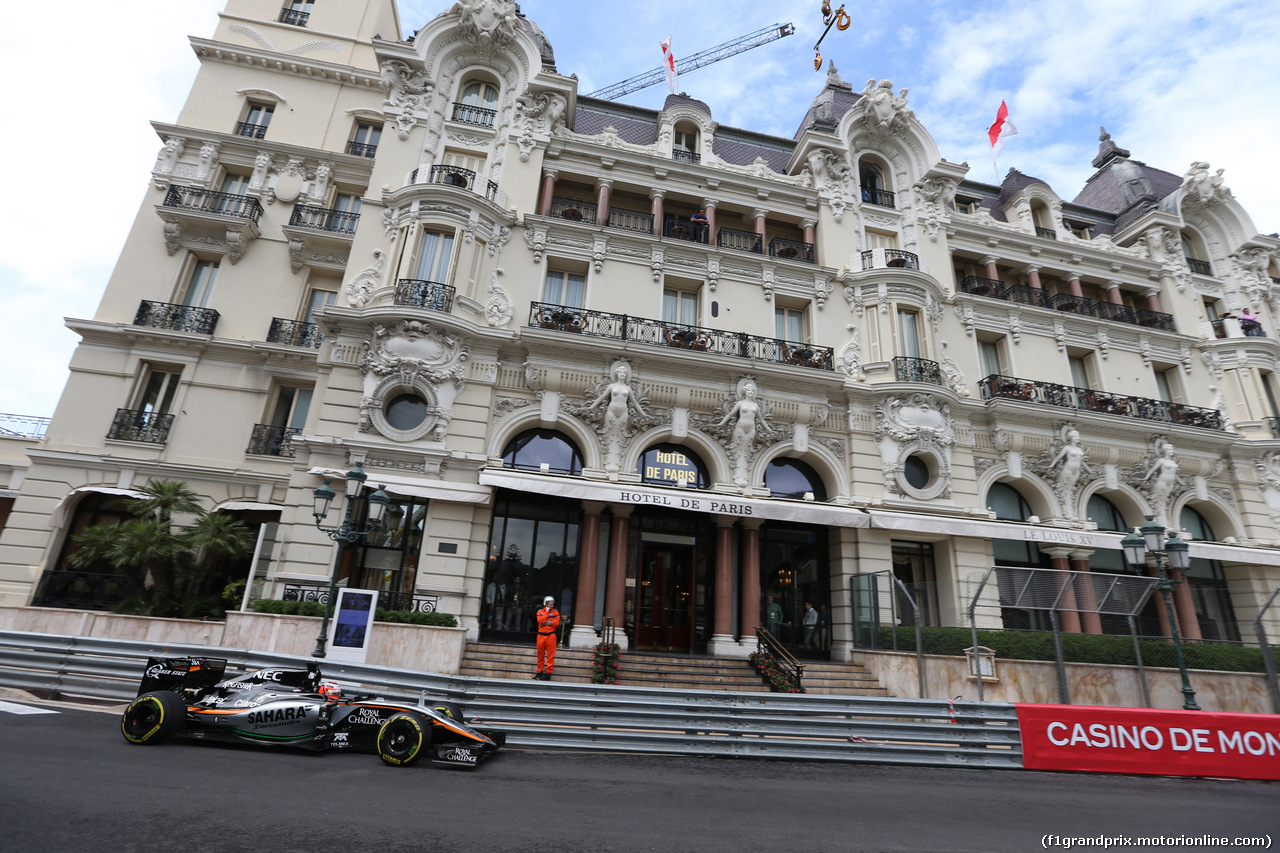 GP MONACO, 21.05.2015- Prove Libere 1, Nico Hulkenberg (GER) Sahara Force India F1 VJM08