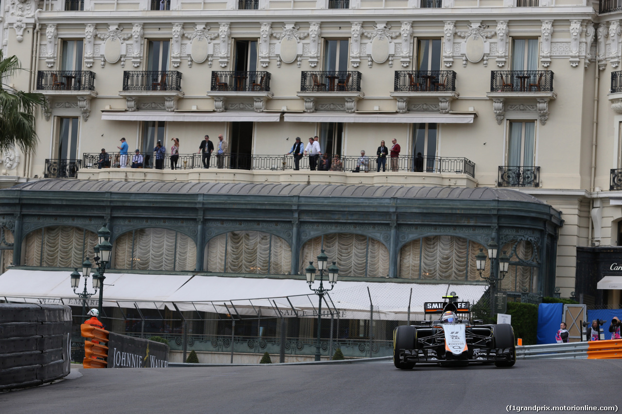 GP MONACO, 21.05.2015- Prove Libere 1, Sergio Perez (MEX) Sahara Force India F1 Team VJM08