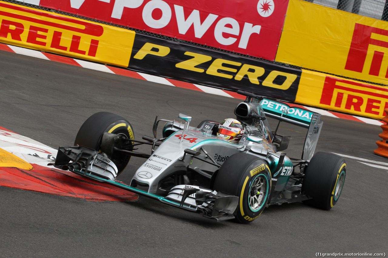 GP MONACO, 21.05.2015- Prove Libere 1, Lewis Hamilton (GBR) Mercedes AMG F1 W06