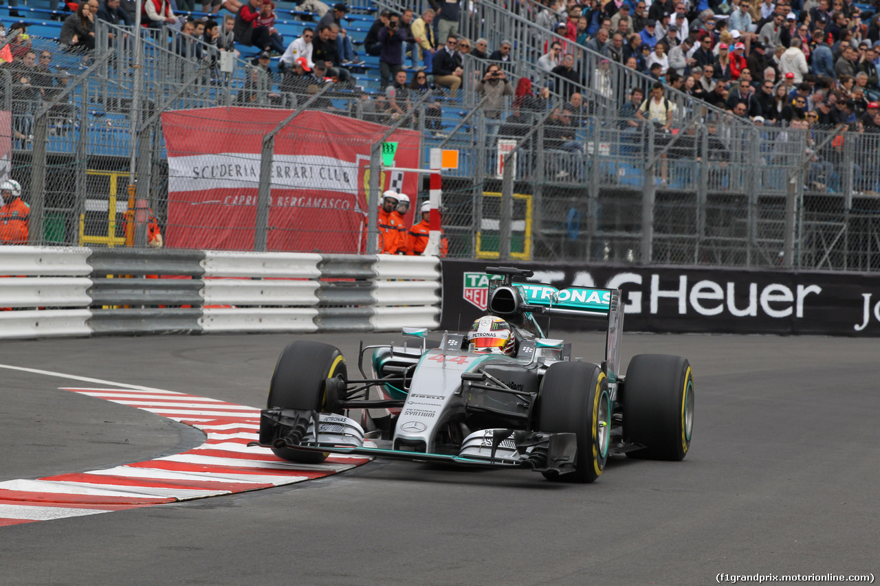 GP MONACO, 21.05.2015- Prove Libere 1, Lewis Hamilton (GBR) Mercedes AMG F1 W06