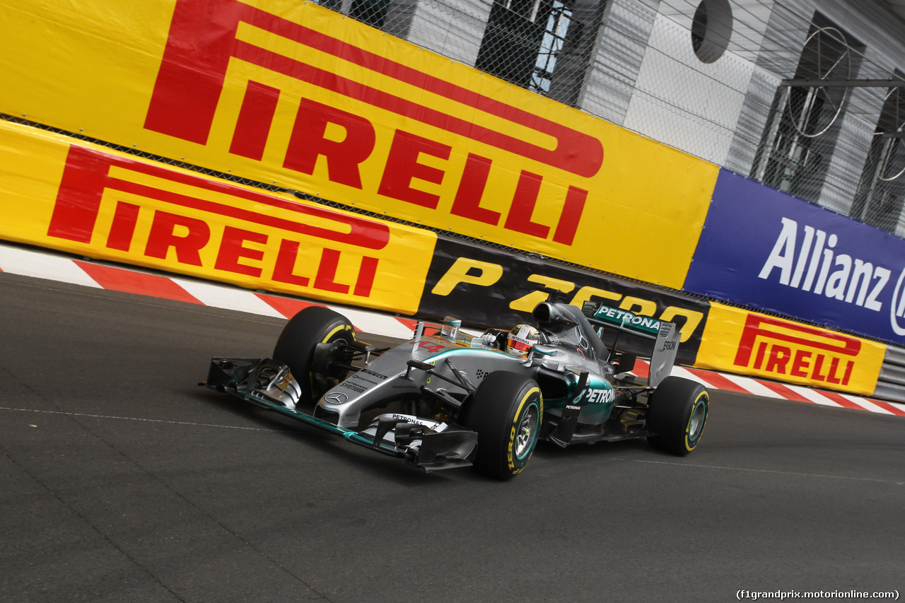 GP MONACO, 21.05.2015- Prove Libere 1, Lewis Hamilton (GBR) Mercedes AMG F1 W06
