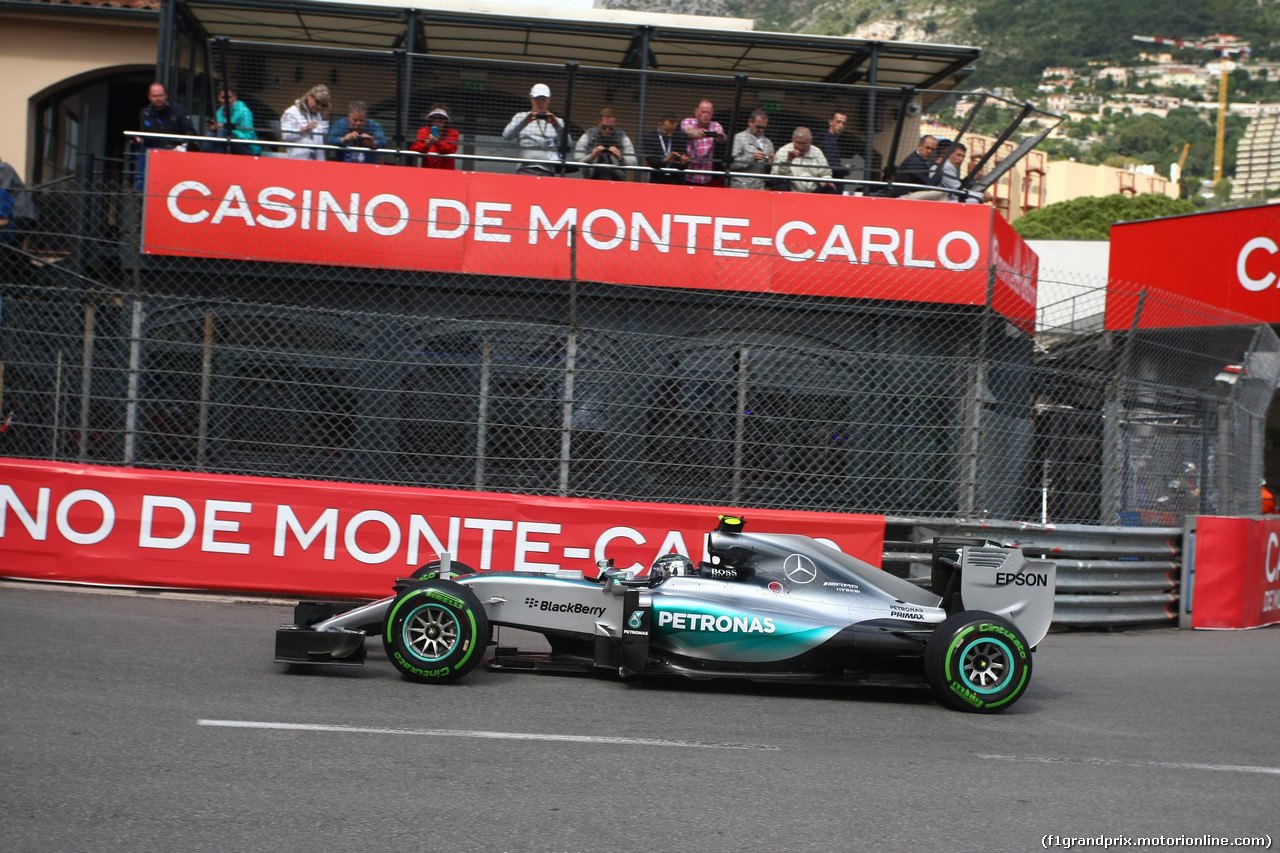 GP MONACO, 21.05.2015- Prove Libere 1, Nico Rosberg (GER) Mercedes AMG F1 W06