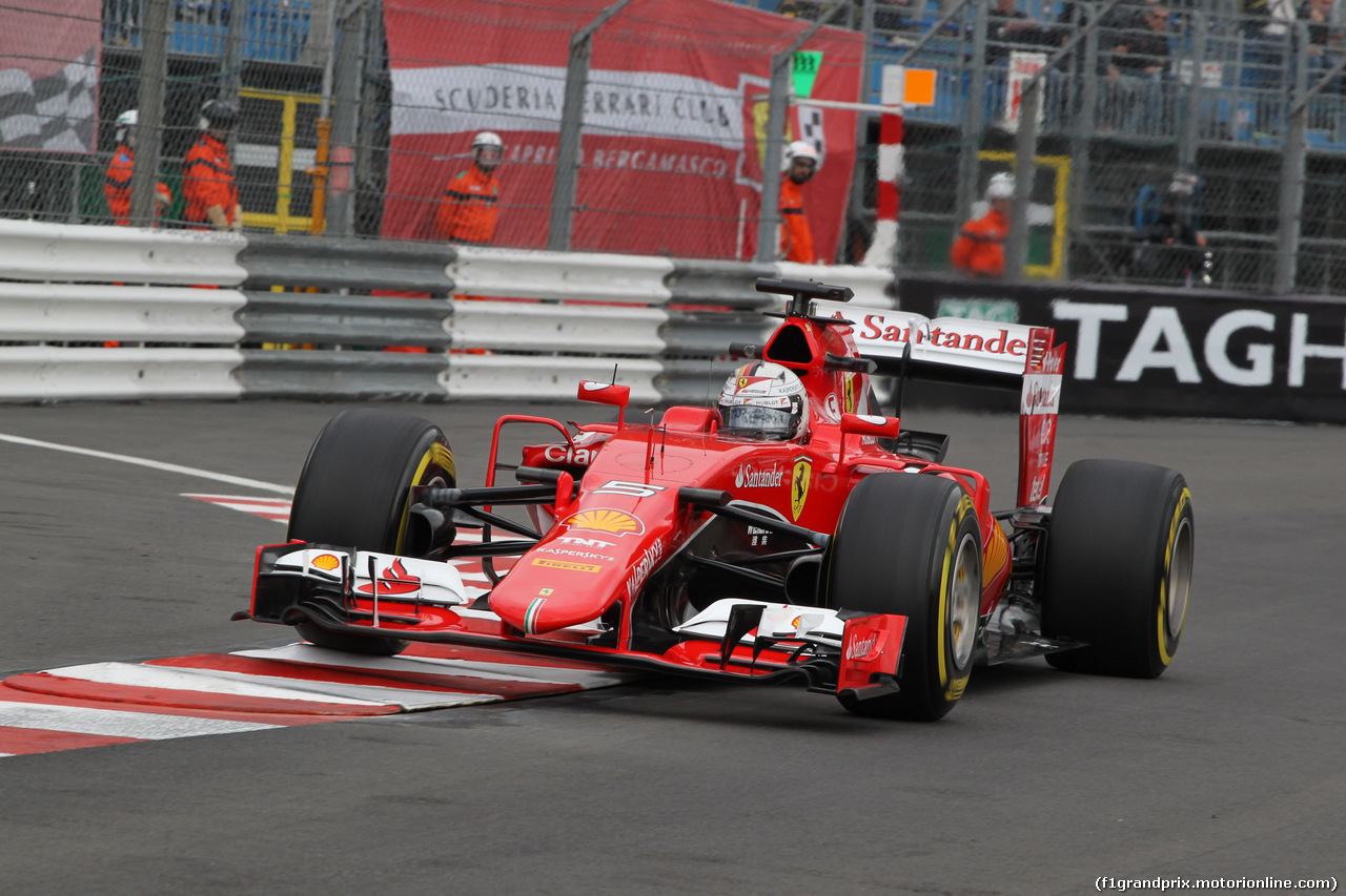 GP MONACO, 21.05.2015- Prove Libere 1, Sebastian Vettel (GER) Ferrari SF15-T