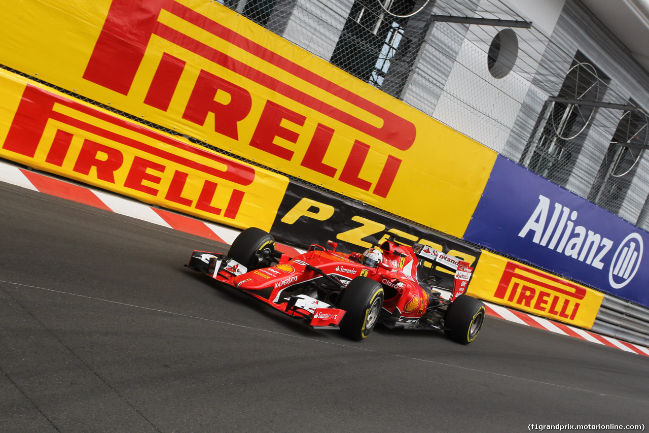GP MONACO, 21.05.2015- Prove Libere 1, Sebastian Vettel (GER) Ferrari SF15-T