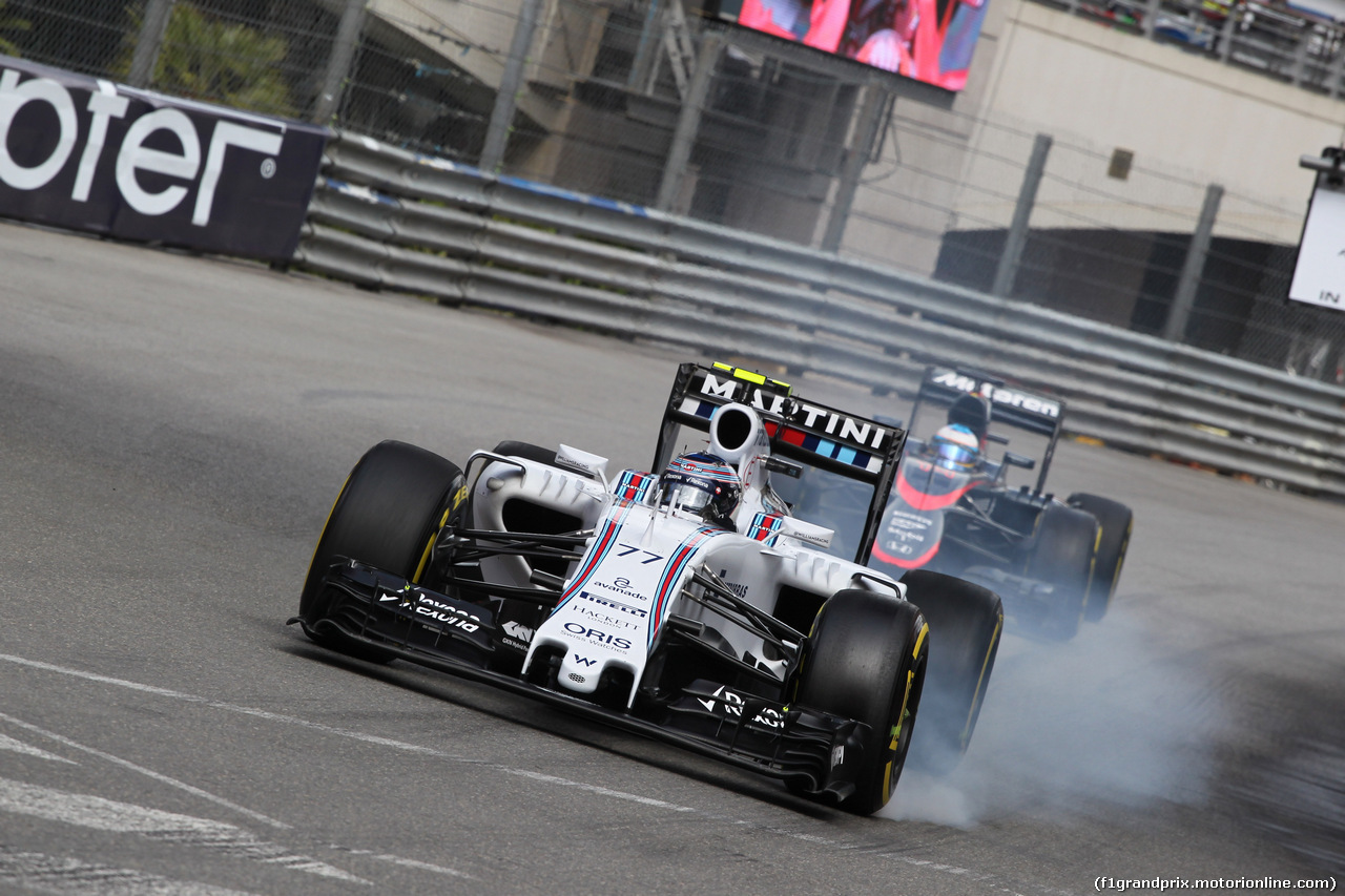 GP MONACO, 21.05.2015- Prove Libere 1, Valtteri Bottas (FIN) Williams F1 Team FW37