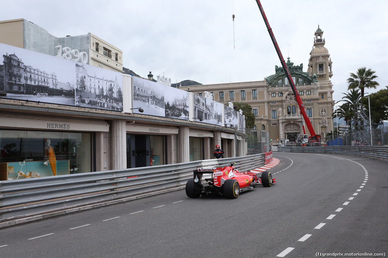 GP MONACO, 21.05.2015- Prove Libere 1, Kimi Raikkonen (FIN) Ferrari SF15-T