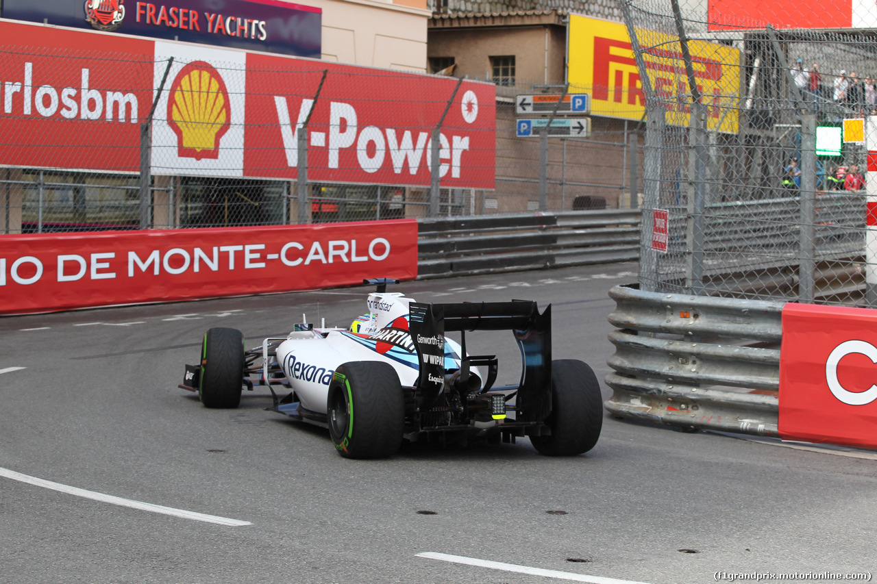 GP MONACO, 21.05.2015- Prove Libere 1, Felipe Massa (BRA) Williams F1 Team FW37