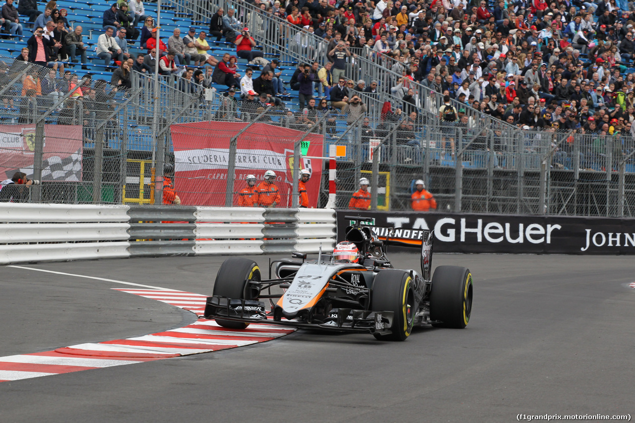 GP MONACO, 21.05.2015- Prove Libere 1, Nico Hulkenberg (GER) Sahara Force India F1 VJM08