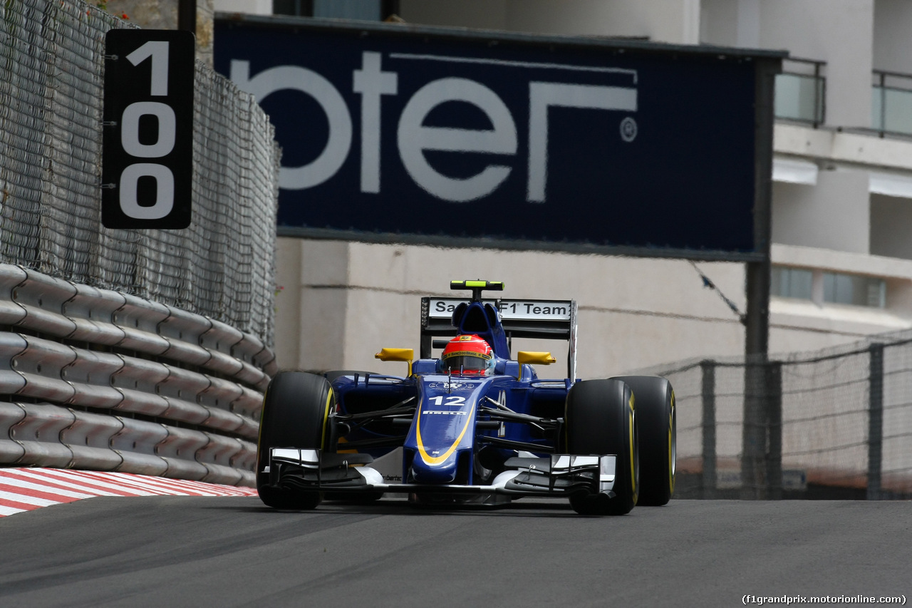 GP MONACO, 21.05.2015- Prove Libere 1, Felipe Nasr (BRA) Sauber C34