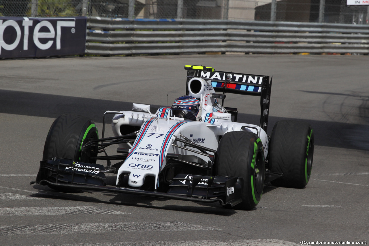 GP MONACO, 21.05.2015- Prove Libere 1, Valtteri Bottas (FIN) Williams F1 Team FW37